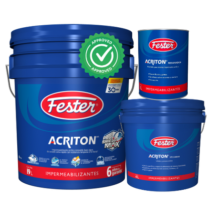 KIT PARA IMPERMEABILIZAR ACRITON PS MAX 6 AÑOS RESANA Y SELLA