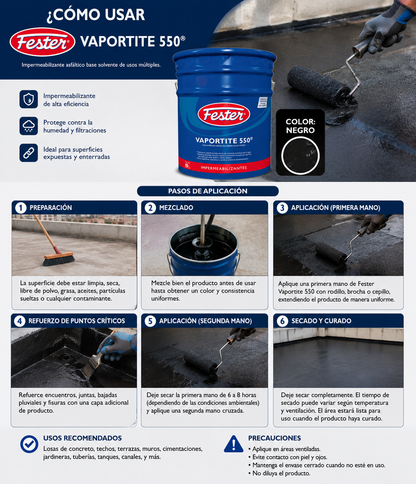FESTER VAPORTITE 550 IMPERMEABILIZANTE ASFÁLTICO