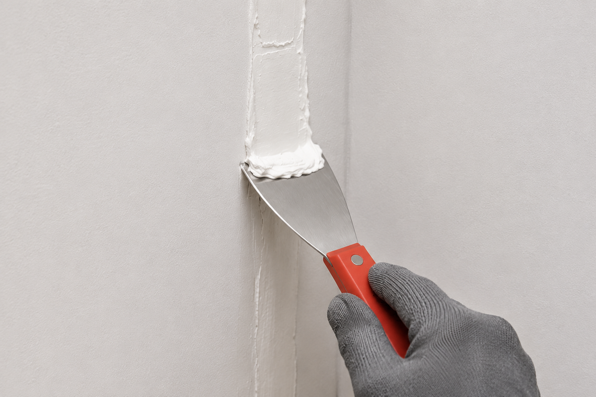 ESPATULA DE ACERO FLEXIBLE CON MANGO DE PLÁSTICO 4"