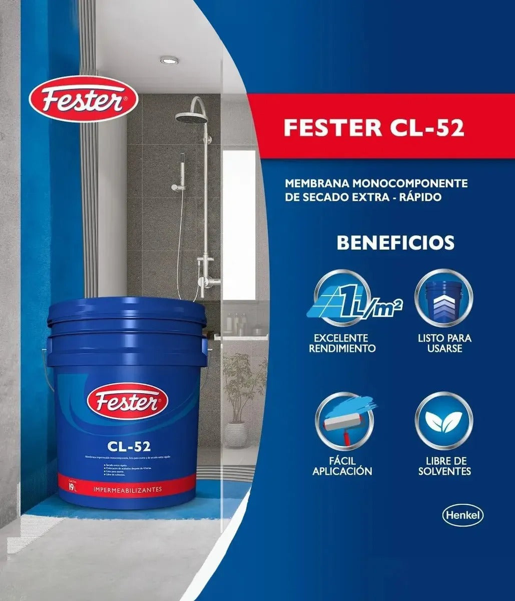 FESTER CL-52 Membrana impermeable monocomponente secado extra rápido